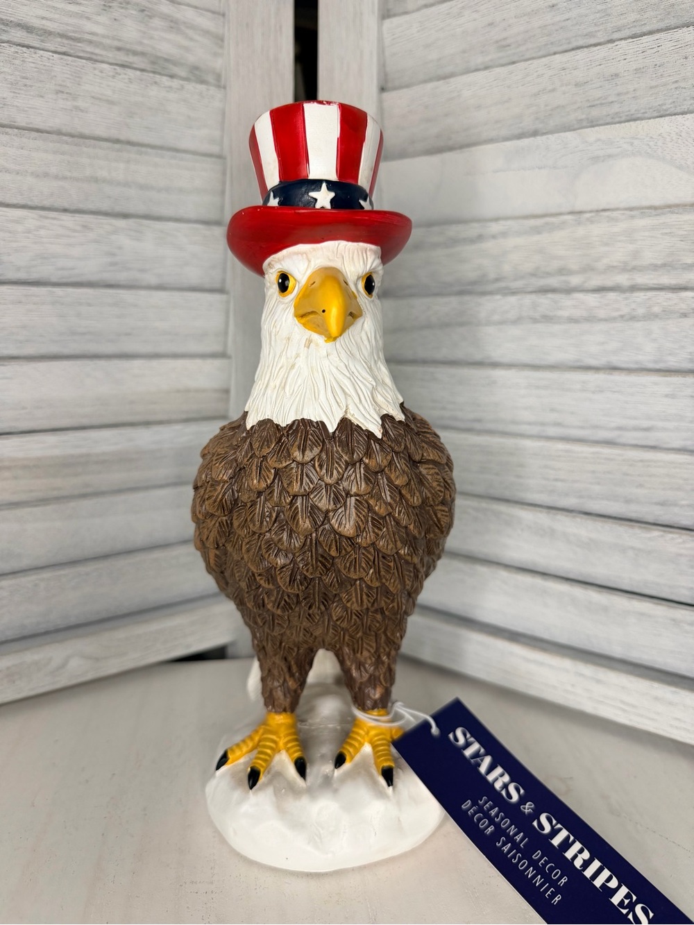 Stars & Stripes Patriotic July 4th UNCLE SAM BALD EAGLE NWT
